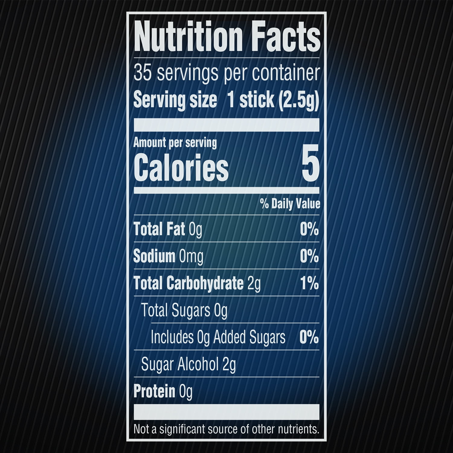 (3 pack) 5 Gum Peppermint Cobalt Sugar Free Gum, 35-Stick Pack