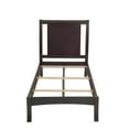 thumbnail image 4 of Fang Twin Size Bed, Sleigh Panel Headboard, Espresso Brown Mahogany Wood, 4 of 5