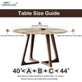 thumbnail image 2 of GFDYREE Nappe Ronde Ajustée en Vinyle avec Endos en Flanelle, Bord Élastique, Nappe en Plastique Imperméable, Résistante aux Taches, Essuyable, pour Table Ronde de 40 Pouces-44 Pouces, 2 of 7