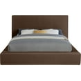 thumbnail image 3 of Meridian Furniture Dorian Brown Velvet Queen Bed, 3 of 8