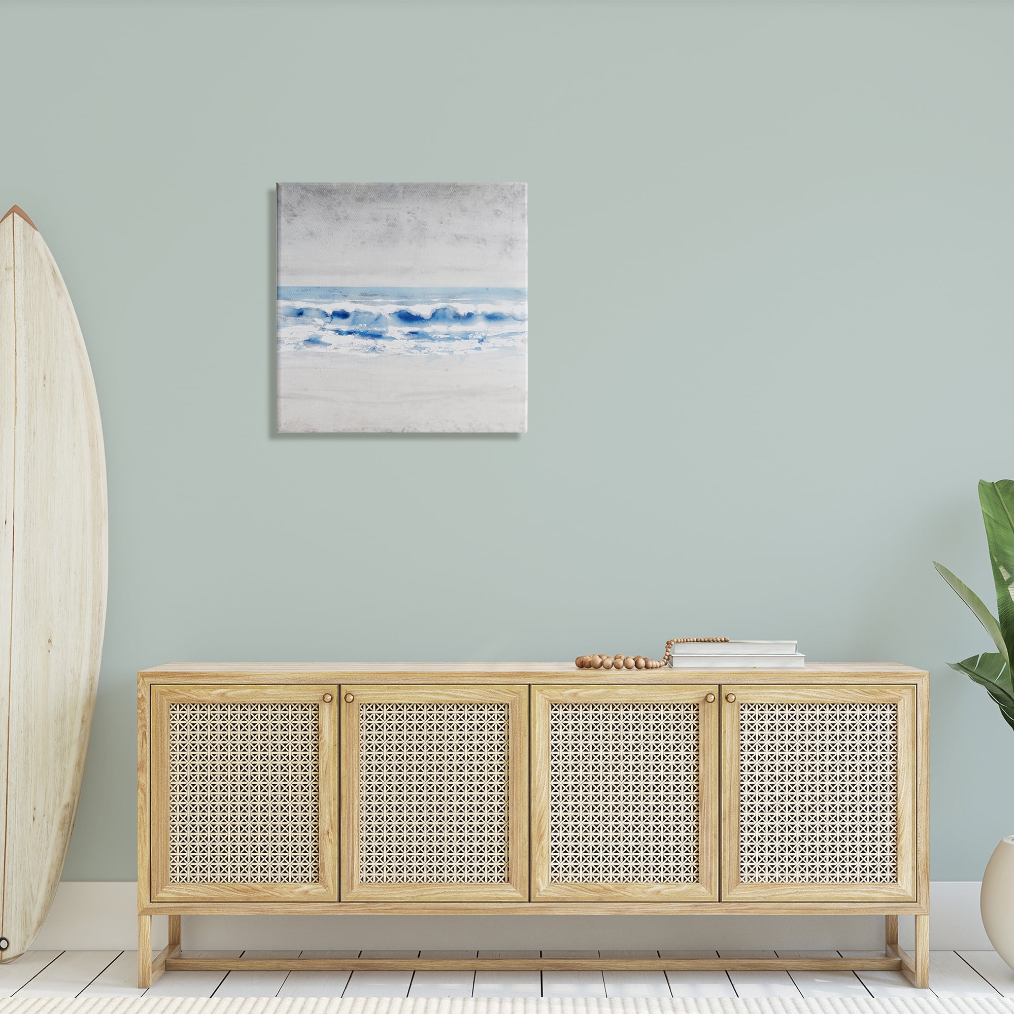 Stupell Industries Ocean Waves on Seashore Abstract Beach Tide Painting Gallery Wrapped Canvas Print Wall Art, Design by Tim OToole