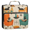 thumbnail image 5 of FORMRS Zipper Binder with Shoulder Strap 2-inch Ring 500 Sheet Capacity File Bag, Black Cats Reading, 5 of 5