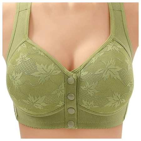 HZLPFO Womens Seamless Bra Comfort Push Up Bras Wireless Bralette Full Coverage Sport Everyday Bra Green 50