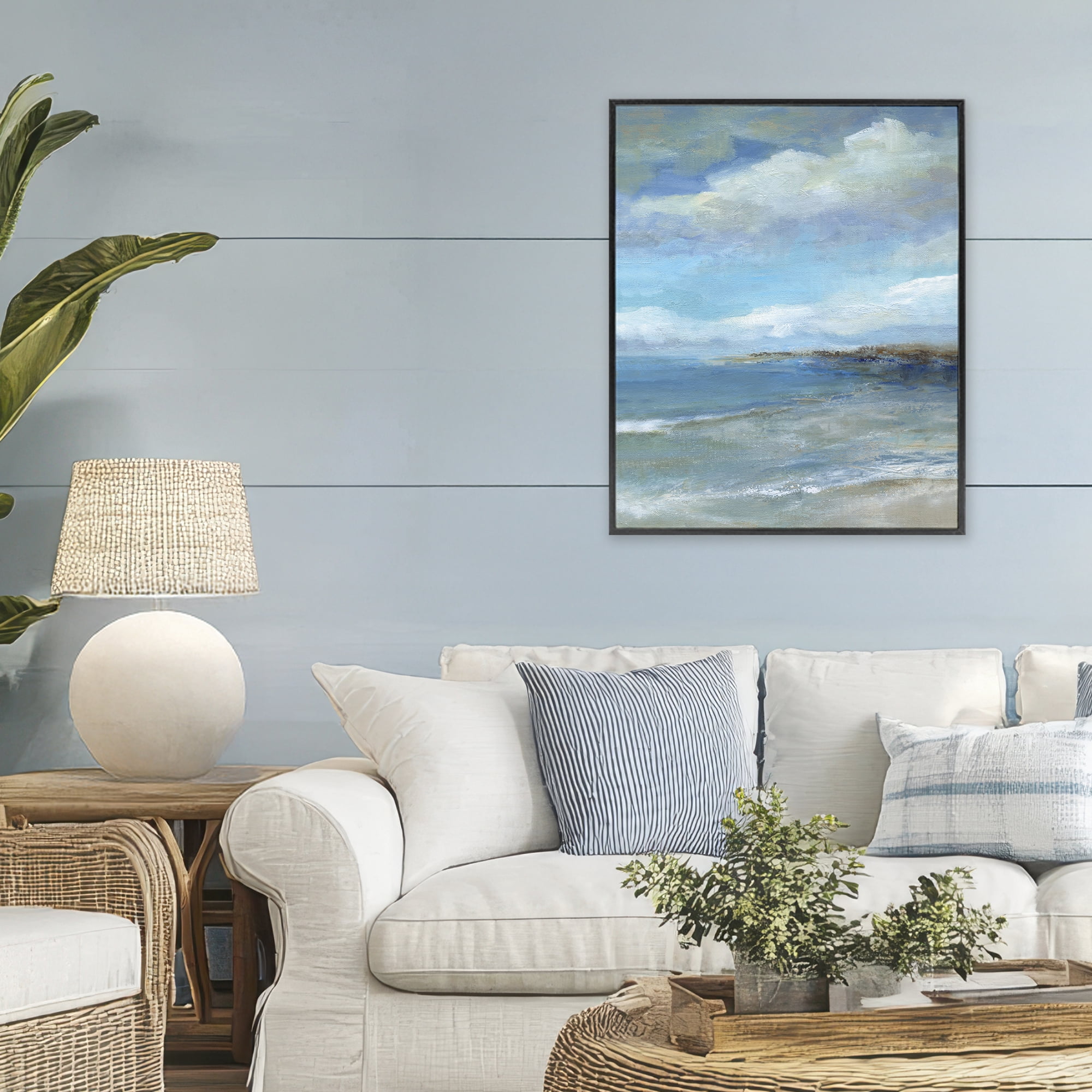 Stupell Industries Shore's Calm Breeze Black Framed Giclee Art, design by Carol Robinson