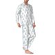 thumbnail image 2 of Balery Playful Polar Bear Pals Pijama para Hombre de Dos Piezas con Manga Larga, Conjunto de Dormir y Descanso Suave con Bolsillos-Large, 2 of 7