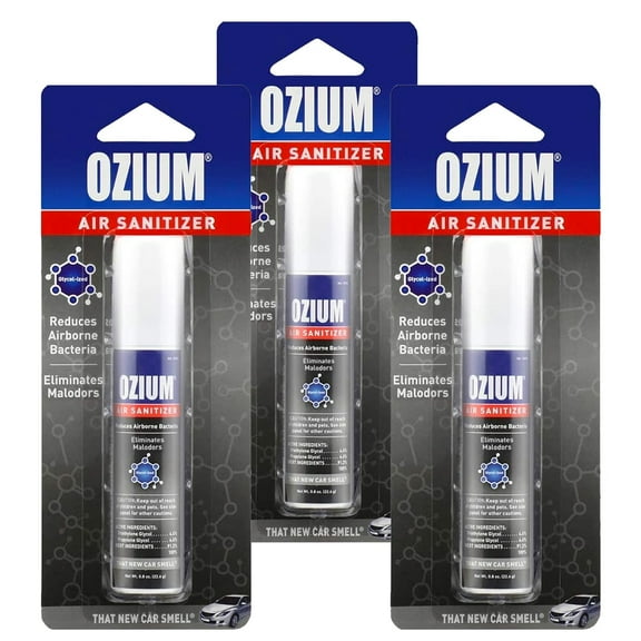 Ozium Air Sanitizer 0.8 oz Spray, That New Car Smell 3-PACK