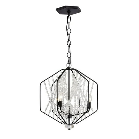 

321P03CB-Varaluz Lighting-Chelsea 3-Light Pendant in Glam Style 21.5 Inches Tall and 17 Wide-Carbon Finish