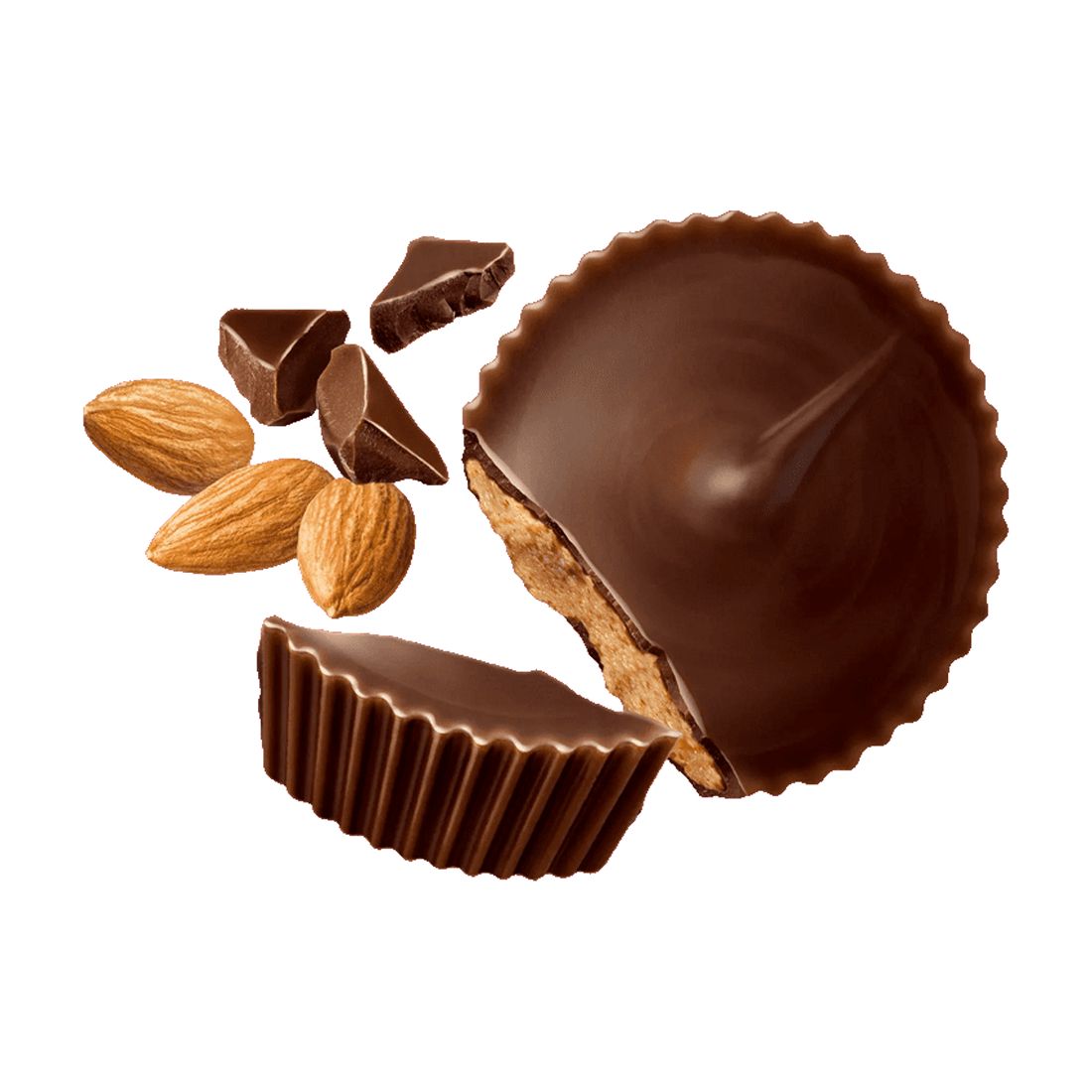(Pack of 6), ChocXO Dark Chocolate Almond Butter Cups , 3.45 oz