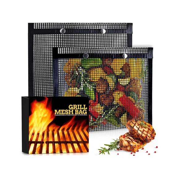 Non-Stick Barbecue Grill Bag Bbq Bake, Heat Resistant, Multifunctional 7-9.5"