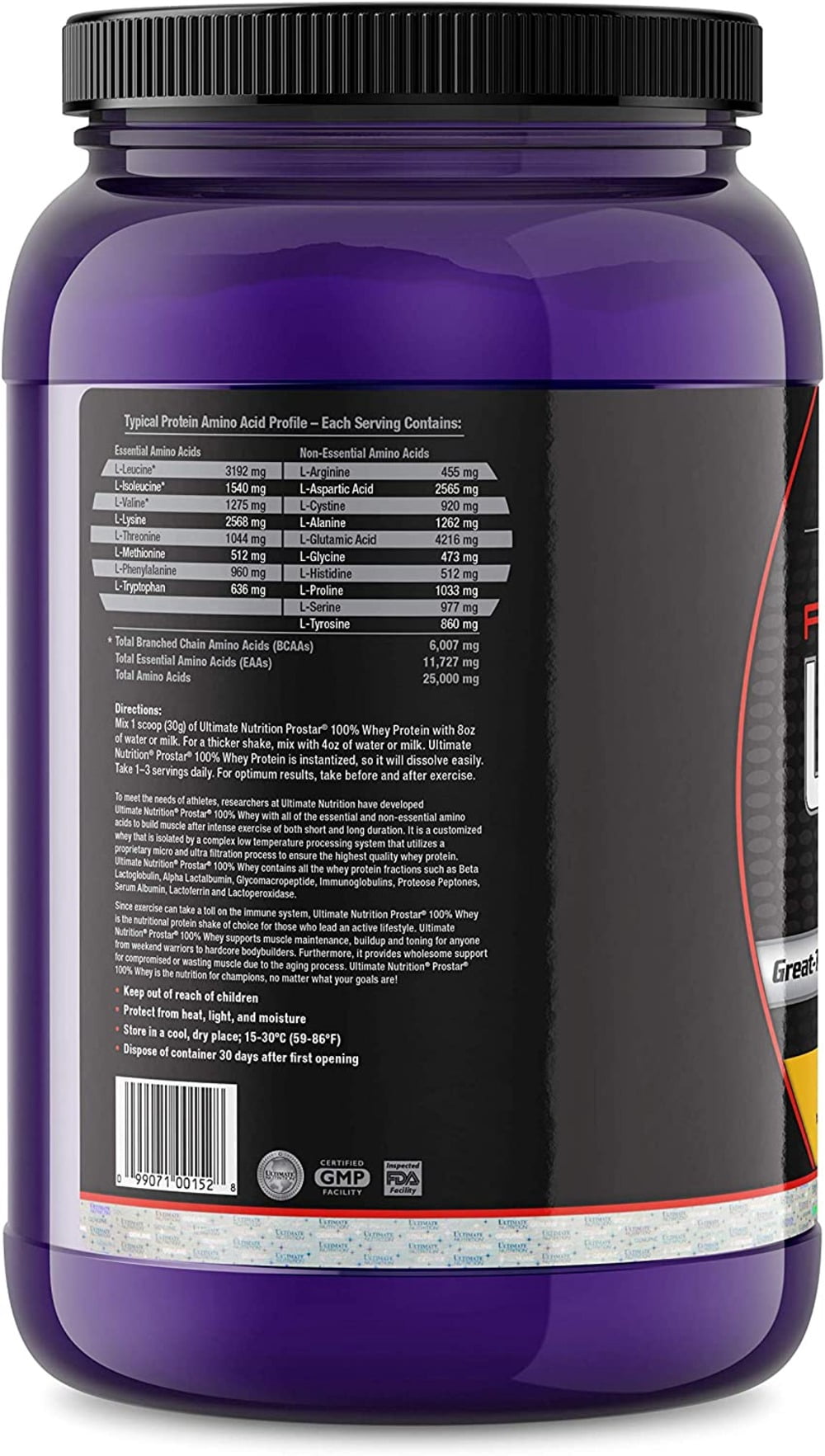 Ultimate Nutrition Prostar Whey Protein Powder Blend of Whey Concentrate Isolate -Low Carb-2lb