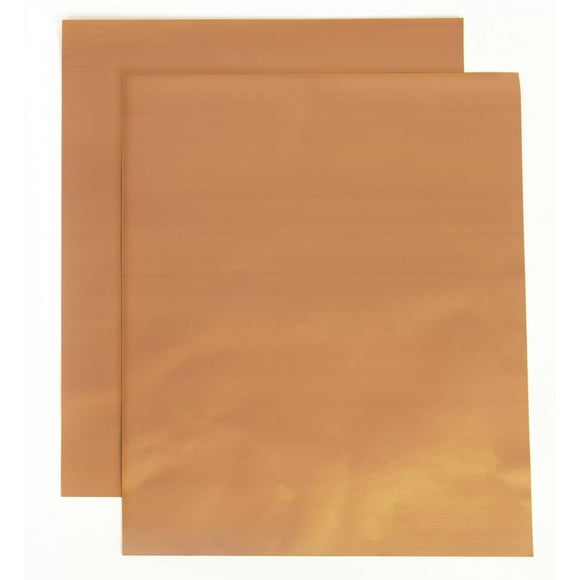 Alfombra antiadherente Innovative Living de cobre para cocinar y asar 2 paquetes Tamaño 15.75 X 13