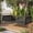 Black, variant on Olurrisa Patio Minimalist Twin Size Garden Swing Bed Wood Porch Swing with Ropes for Backyard, Safe Sloped Design, White