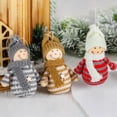 thumbnail image 3 of kiskick Cute Christmas Tree Pendant - with Hat Scarf Striped Clothing Gifts Smiling Face, Scene Layout Wardrobe Decor, Xmas Woolen Yarn Plush Doll Snowman Pendant Party Supplies, 3 of 8