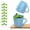 Green, variant on Mug Stacker 8-Pack – Coffee Bar Cup Holder & Cabinet Mug Organizer | Adjustable Stackable Mug Rack for Mugs & Glasses