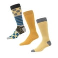 thumbnail image 2 of MeMoi Flowertrast Cotton Blend Crew Sock 3 Pack - Mens - Male, 10-13, Brown Heather, 2 of 5