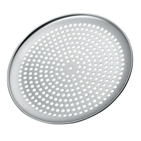 

VEAREAR Round Aluminum Alloy Non-stick Crisper Pizza Pan Bakeware Tray Tool with Holes