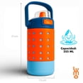 thumbnail image 2 of Termo Termico para Niños Charms Acero Inoxidable 12oz Pines naranja, 2 of 7