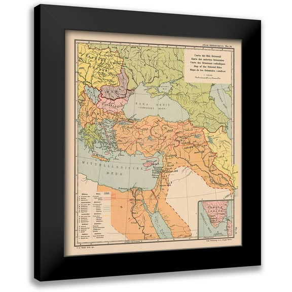 Streit 12x14 Black Modern Framed Museum Art Print Titled - Oriental Rites Middle East - Streit 1913