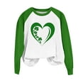 thumbnail image 4 of Ohufall Long Sleeve Shirts For Women, Spring Patchwork St. Patrick's Day Printed Round Neck Casual Loose Tee Pullover Women Tops, 4 of 4