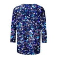 thumbnail image 5 of Sequins Shirts Tops for Womens Fashion Outfits 2025 Dressy Casual 3/4 Sleeve Tshirts Crewneck Tunic, 5 of 5