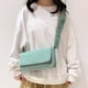 thumbnail image 5 of Bolso bandolera de pana con solapa y hebillas, bandolera cuadrada pequeña para el trabajo (verde), 5 of 8