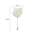 thumbnail image 2 of Uxcell 8 Pcs Groom Boutonnieres Rose Boutonnieres Pins 2"x3.5" for Men Wedding Ceremony Anniversary Milky White, 2 of 6