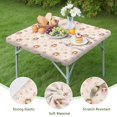 thumbnail image 4 of Flower Fairy Princess Pattern Square Fitted Tablecloth with Elastic Edge,Square Table Cover,Washable Elastic Table Cover for Home Kitchen Party Decor 34"x34", 4 of 6