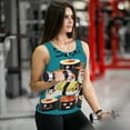 thumbnail image 6 of Uemuo I Love Sushi Pattern Workout Tank Tops for Women Breathable Moisture-wicking tank top Sleeveless Running Loose Fit Yoga Tops Active Shirts Sports Gym Exercise, 6 of 9