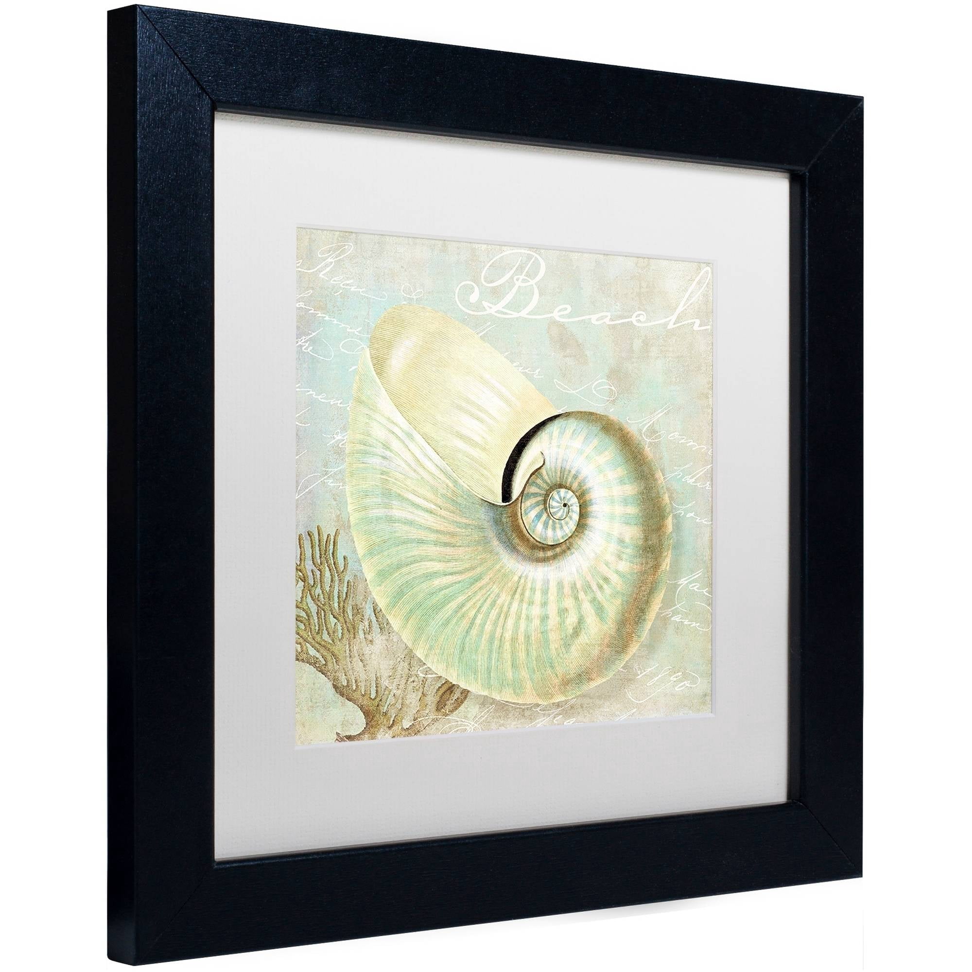 Trademark Fine Art "Turquoise Beach IV" Canvas Art by Color Bakery White Matte, Black Frame