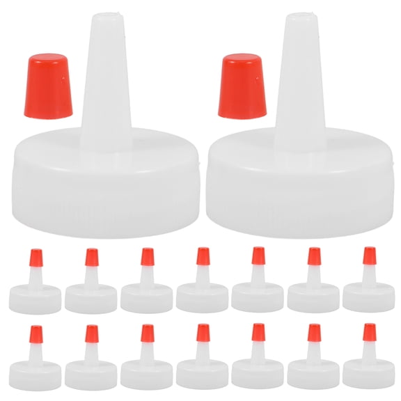 WHAMVOX White Plastic Dispensing Caps for Squeeze Bottles 20 Pieces Fits Various Containers