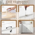 thumbnail image 6 of 2 Pack 16.25'' W x 22.5'' H Unfinished Kitchen Cabinet Door Replacement with Hinges and Handles, Shaker Cabinet Doors Front Replacement for Kitchen Bathroom Vanity Closet, 6 of 6
