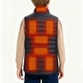 thumbnail image 7 of Kids Heated Vest 9 Heating Zones USB Charging Waterproof Windproof Warm Winter Vest Black L, 7 of 7