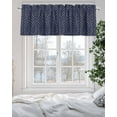 thumbnail image 5 of Blue and Valances for Windows Yellow Striped Geometric Valance Rod Pocket Light Filtering Short Window Treatments Curtains for Kitchen Bathroom Living Room Bedroom, 1 Panel, 54 x 18 Inch, 5 of 7