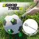 thumbnail image 2 of Hyper Pet Grab Tabs Pelota de fútbol para perros con correas (7,5 pulgadas) para interiores o exteriores; Pelota interactiva duradera para buscar con juguete de arrastre para todas las razas de perros, 2 of 5