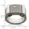 thumbnail image 7 of Edward Mirell Titanium & Argentium Sterling Silver .06ct Dia Signet Ring, 7 of 7