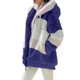 thumbnail image 4 of iHPH7 Fleece Jacket Sherpa Fleece Jacket Women Teddy Jacket Women Fuzzy Fleece Jacket Women Casual Zip Up Fleece Hoodies Warm Jackets for Women Teddy Coat for Women Dark Blue 3XL, 4 of 7