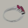 thumbnail image 3 of LBG British Made Solid 9k White Gold Natural Ruby Womens Anniversary Ring - 33 size options - Size 12, 3 of 6