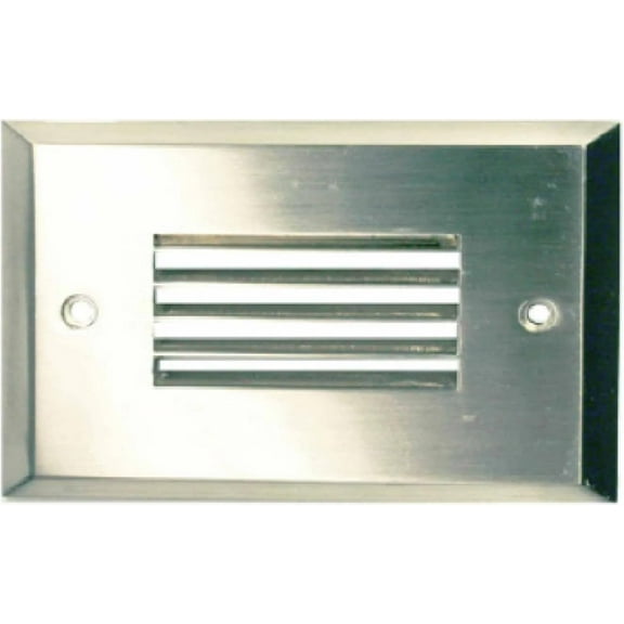 Diodesy- SL/HLV/BN Step Cover Louvered Plate, LED Step Light, Brushed Nickel, Horizontal Mounting, for Indoor Or Outdoor Use for Stairs, Walkways and Balcony Areas, Cover Plate Only