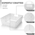thumbnail image 6 of Sorbus Woven Basket Bin Set - Shelf Storage Tote Baskets for Household Items - Stackable with Woven Straps & Built-in Carry Handles (White), 6 of 7