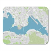 Brown City Map of Hong Kong Well Organized Separated Layers Mousepad Mouse Pad Mouse Mat 9x10 inch