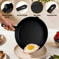 thumbnail image 5 of 3pcs Cast Iron Skillet Pan Set - HEAVY-DUTY Uncoated Cookware Suitable for Steak, Eggs, & Searing - Even Distribution, Indoor/Outdoor Use - No Non-Stick Coating, Hand Wash Only (3pcs Pans), 5 of 10