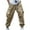 Khaki, variant on Htigea Mens Cargo Pants In Men's Solid Casual Pocket Outdoor Elastic Waistbelt Jogger Drawstring Trousers Work Pants Today Sales Army Green,XXL