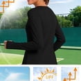 thumbnail image 2 of Uootdi Hauts à Manches Longues pour Femmes Hauts de Course Unis Style Randonnée en Plein Air Séchage Rapide Respirants Tuniques Ajustées Cadeau, 2 of 8