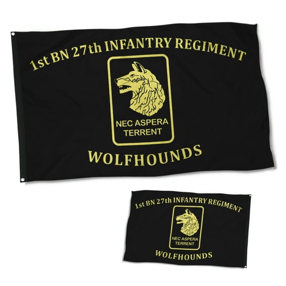 Dutern Double Sided 27th Infantry Regiment Flag Wolfhounds Flag Banner 3 Ply with Brass Grommets 3x5 Feet