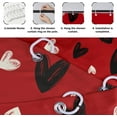 thumbnail image 5 of 72x72 Inch Valentine''s Day Shower Curtain Red Black Hearts Love Bath Curtain Sets Waterproof Valentines Fabric Shower Curtains for Bedroom Livingroom Bathroom Decor with Hooks, 5 of 6