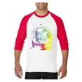 thumbnail image 1 of Mens Raglan Sleeve Baseball T-Shirts - Space Cat, 1 of 5