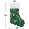 thumbnail image 2 of Coolnut Snowflake Winter Christmas Stockings Christmas Tree Christmas Presonalized Large Stocking Sock, Set of 2 Xmas Party Winter Decor Candy Bag Family Holiday Gift, 17.7 Inch, 2 of 7