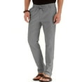 thumbnail image 3 of MAWCLOS Mens Trousers Elastic Waist Pants Drawstring Bottoms Fitted Summer Solid Color Loungewear Grey S, 3 of 4