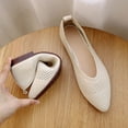 thumbnail image 5 of Domzle Women Comfortable Casual Flats: Lightweight & Anti-Slip for Outdoor Walking - Soft Insole & Breathable Knit for Confidence - Women Beige, 5 of 7