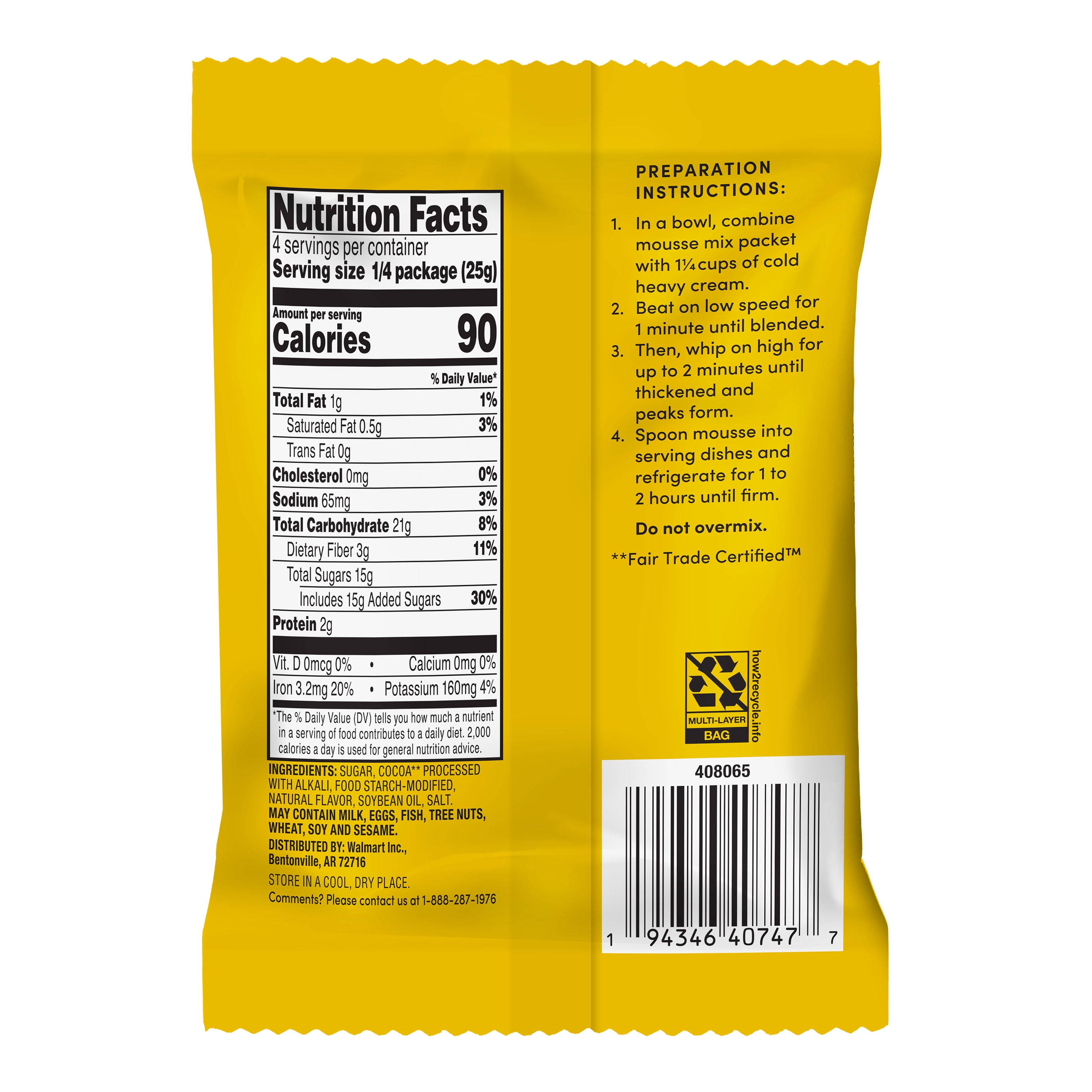 bettergoods Instant Chocolate Mousse Mix, 3.53 oz